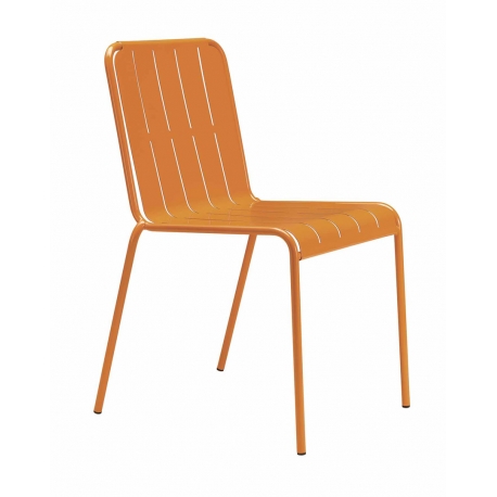 Chaise extérieur orange METAL