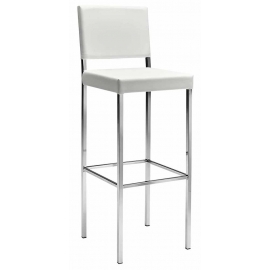 Tabouret de Bar similicuir blanc Moderne Rembourré BELLO