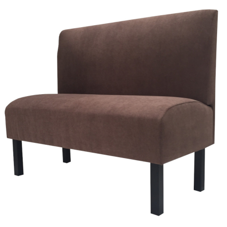Banquette restaurant en velours,banquette velours, banquette pour restaurant gastronomique, banquette déco velours taupe 7181 1
