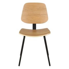 Chaise de Restaurant Design Rétro Bois LINA - LOT de 2